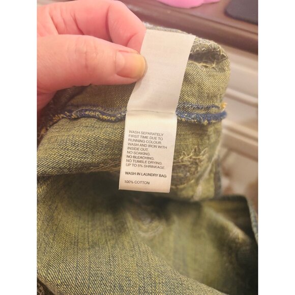 FRN By Fransa Bohemian Denim Skirt With Embroidered Details Tiered Design M.L - Picture 13 of 13